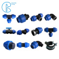 PP Compression Fittings 90 Degree Tee for HDPE Irrigation Pipe